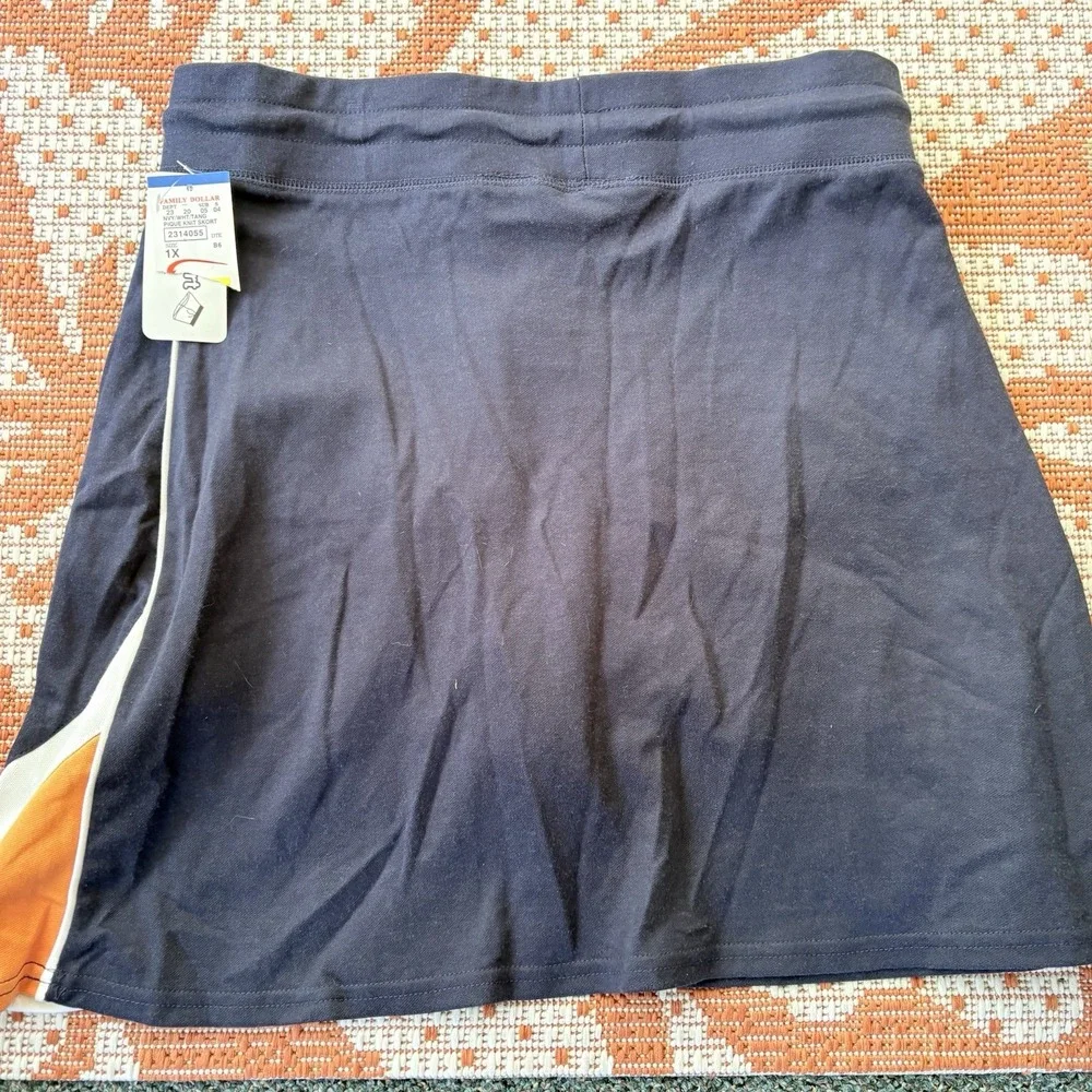 Vtg Y2K Zoey Beth Plus Blue Orange Sporty Spice Skort 1X Streetwear New A3602
